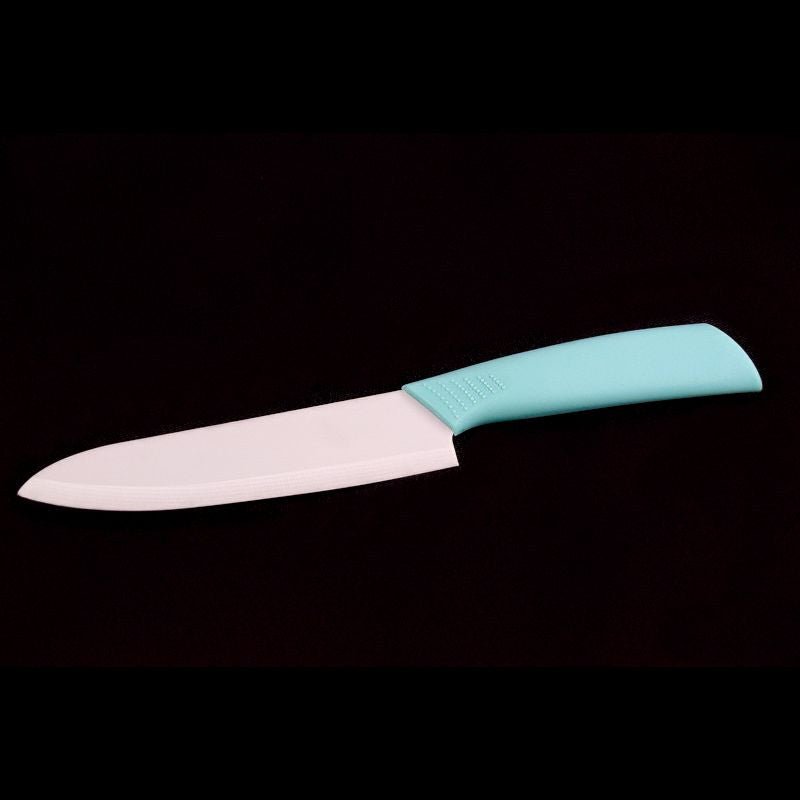 Keramik-Kochmesser 27 cm Zirkonoxid, ergonomischer blauer Griff