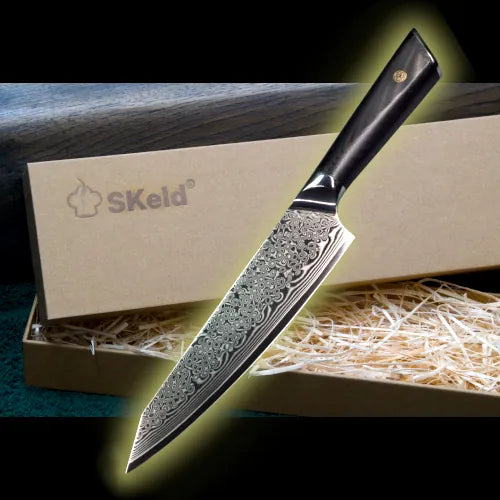 Damascus Kiritsuke knife 20 cm – G10 handle | SKeld™