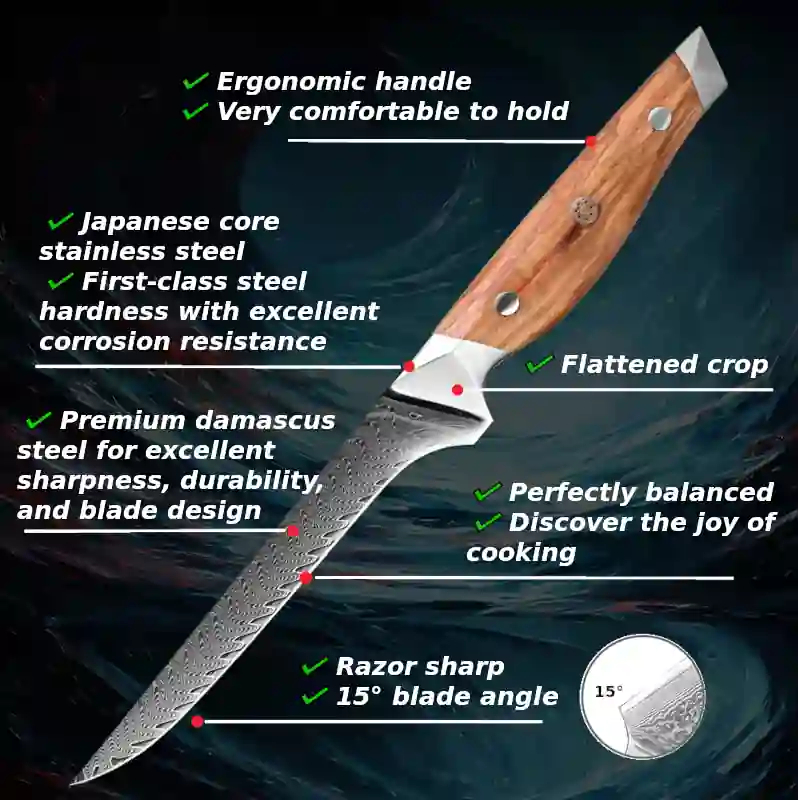 Advantages of a boning knife with an ergonomic olive wood handle and high-quality blade