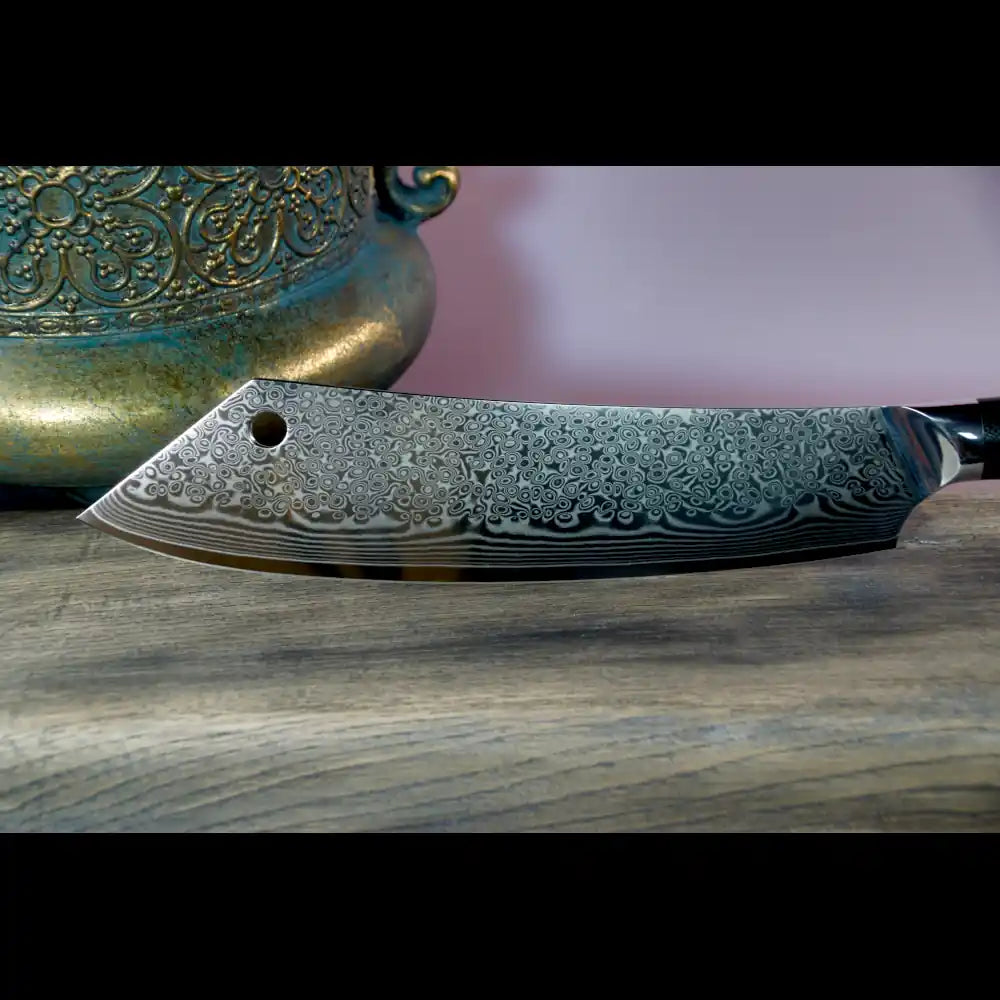 Butchermesser 24 cm, VG10-Kern, 67 Lagen Damaststahlklinge, hochwertige Schneidklinge