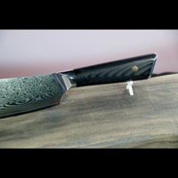 Ergonomischer schwarzer G10 Griff des SKeld™ Damast Butchermesser Fleischmesser - V2 Black Serie