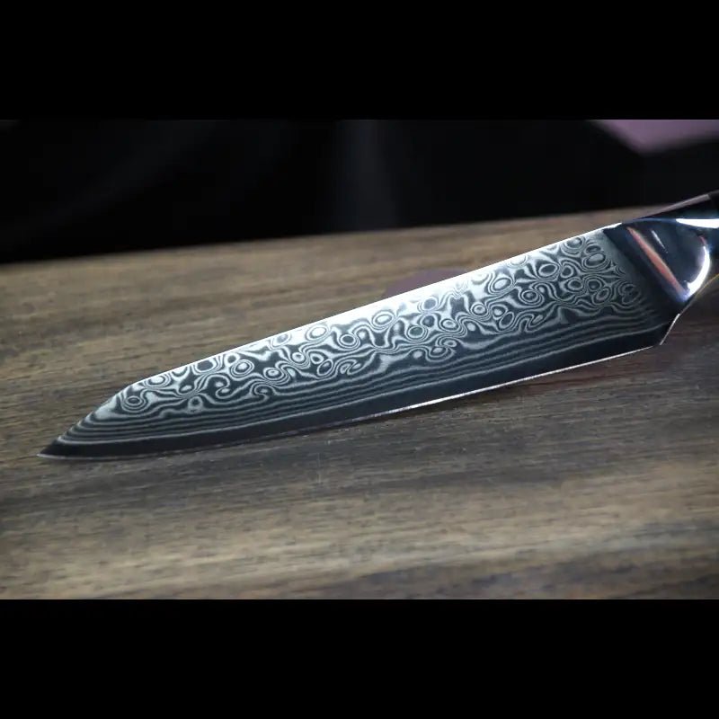 SKeld™ Damast Allzweckmesser V2 Black Serie mit VG10 Kernstahl und 67 Lagen Damast