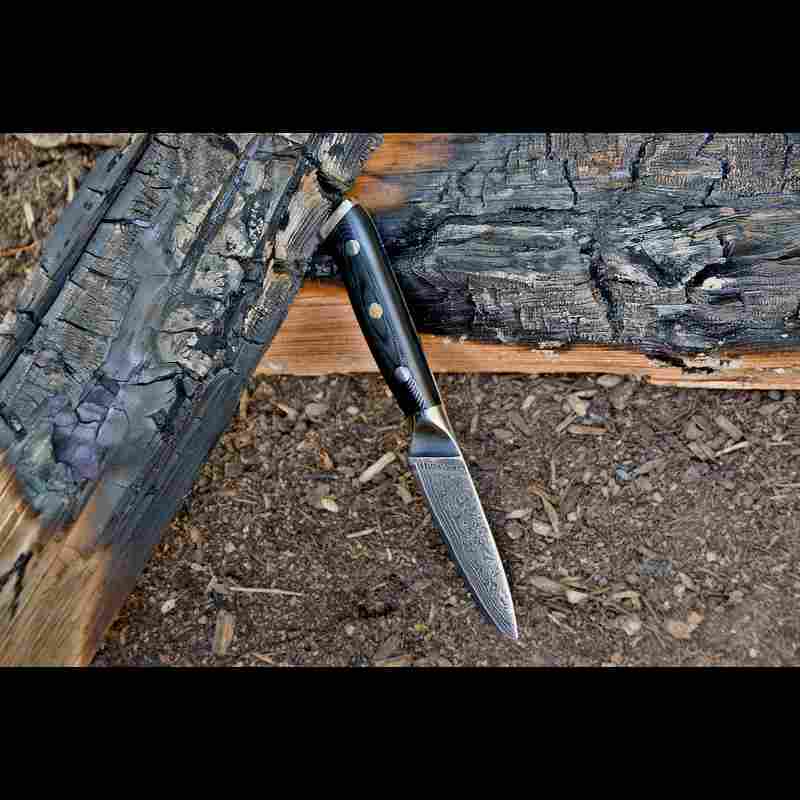 SKeld™ Damast Gemüsemesser Black Serie – hochwertiges Messer für präzises Schneiden von Gemüse und Obst