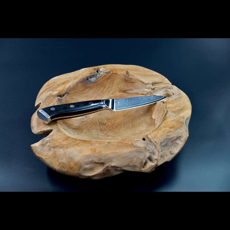 SKeld™ Damast Gemüsemesser Black Serie – hochwertiges Messer für präzises Schneiden von Gemüse und Obst