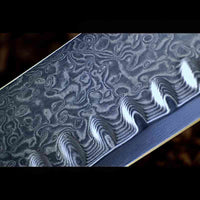 Skeld™ Damast Santokumesser mit 67 Lagen Damaststahl – scharfe Klinge der Black Serie