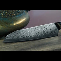 SKeld™ Damast Santokumesser - V2 Black Serie mit VG10 Kernstahl und 67 Lagen Damast