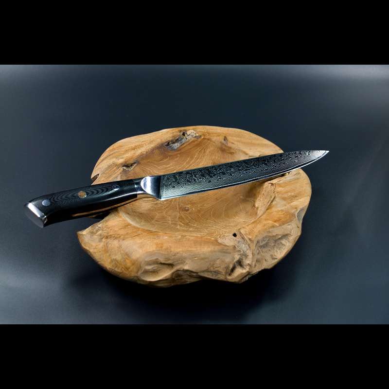 Skeld™ Damast Tranchiermesser Black Serie – hochwertiges Tranchiermesser für präzises Schneiden